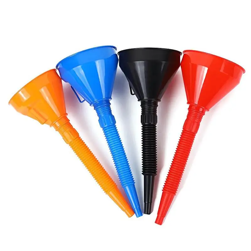 32cm Refueling Funnel With Filter Motorcycle Refuel Engine Oil Funnel Moto Car Long Mouth Funnels Repair Filling Tools