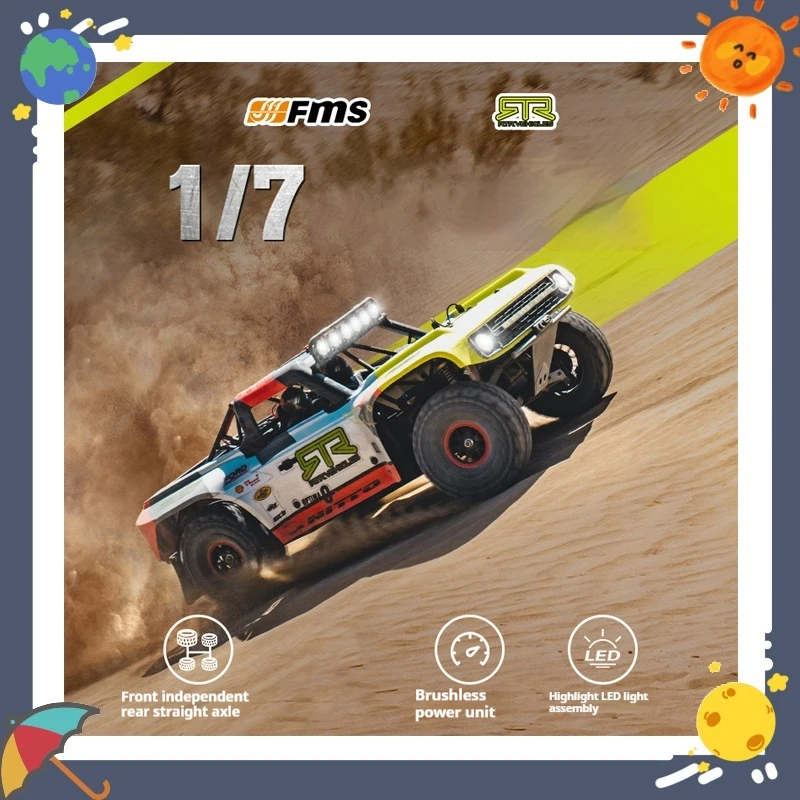 Liema Fms 1/7 Professional Brushless High-Speed 4wd Rc Car Remote Control Racing Model Outdoor Short Course Toy Gift For Boy