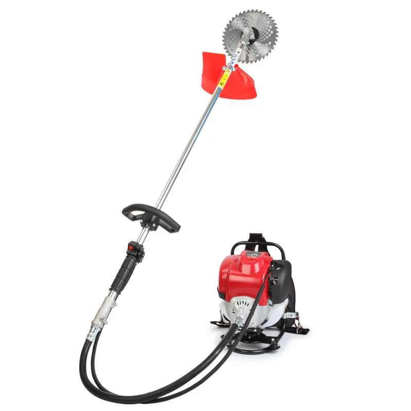 Máquina de corte de grama para jardim, motor a gasolina DIY, cortador de escova sem fio, aparador Weeder, atacado, 43CC