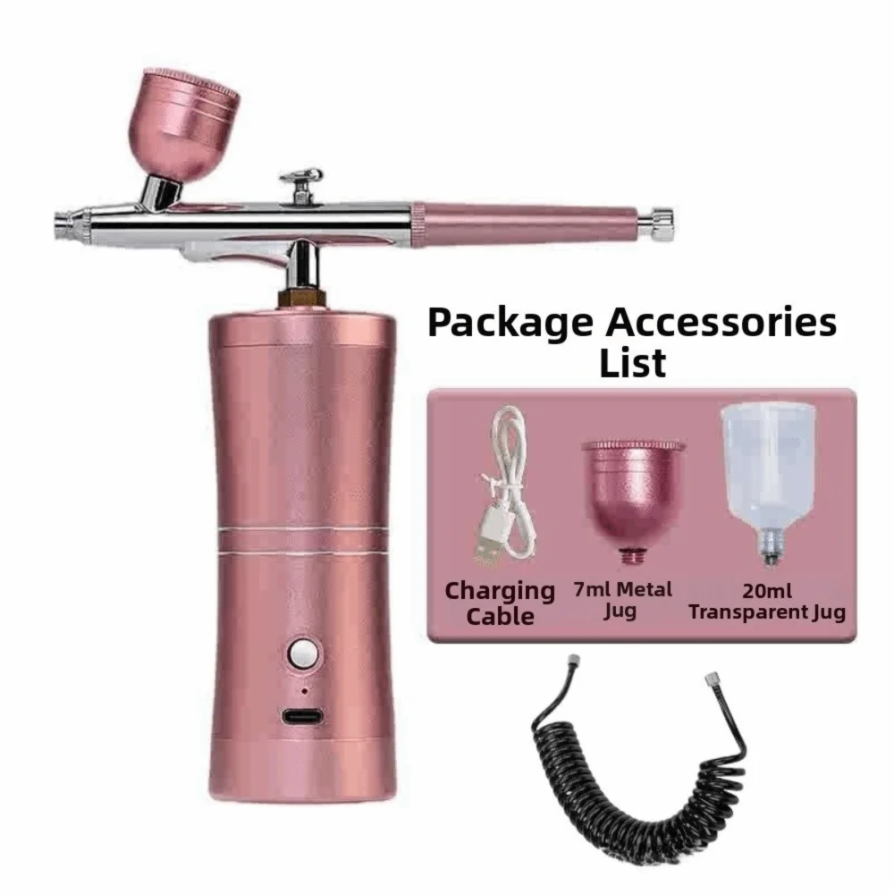 Multi-Purpose High Pressure Oxygen Injector Portable Multifunctional Atomizer Cordless Charging Nano Steam Airbrush Nail Art