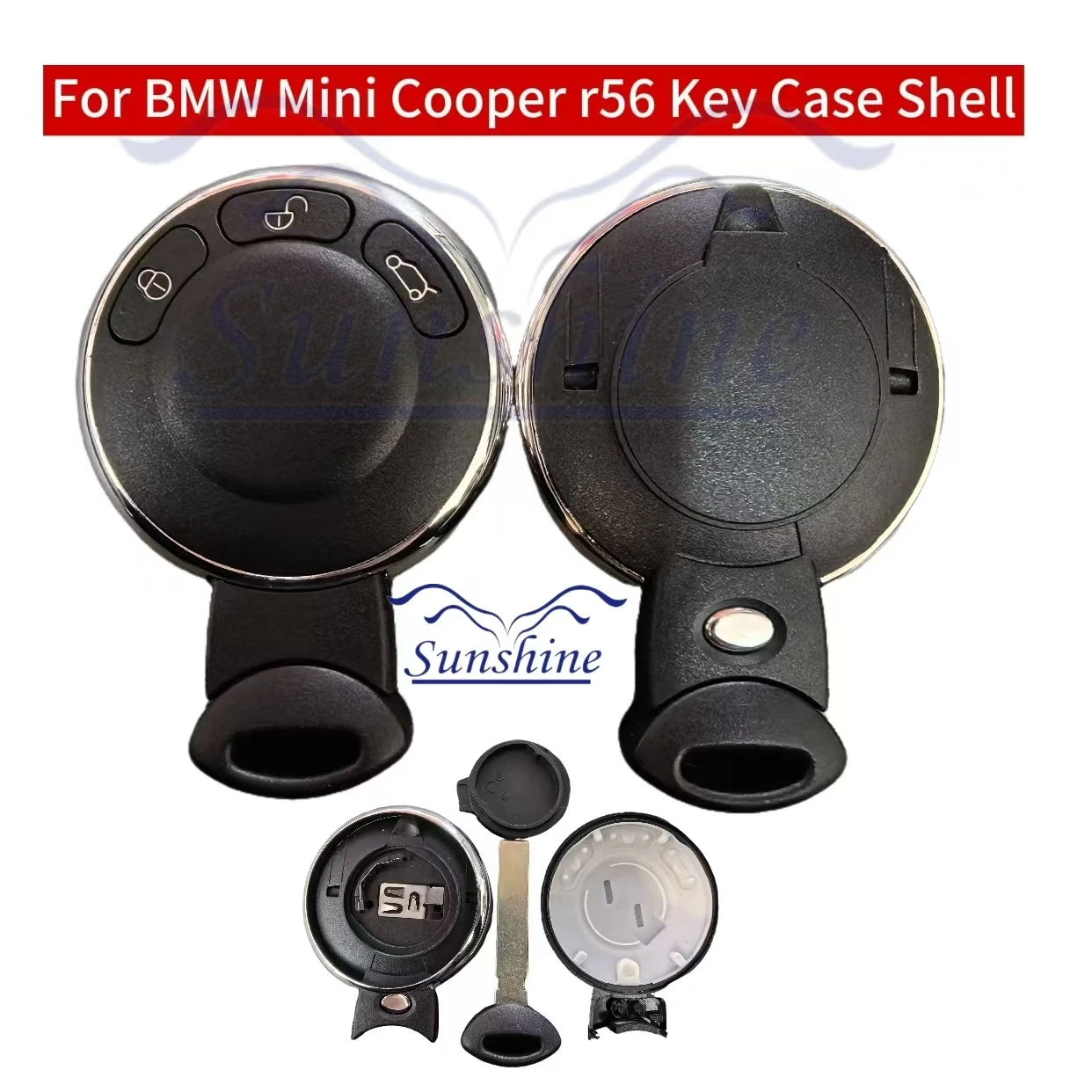 3-кнопочный корпус дистанционного ключа для BMW Mini Cooper Cabrio Clubman Countryman Coupe Paceman R56 R57 R58 R60 R61 Замена автомобильного чехла