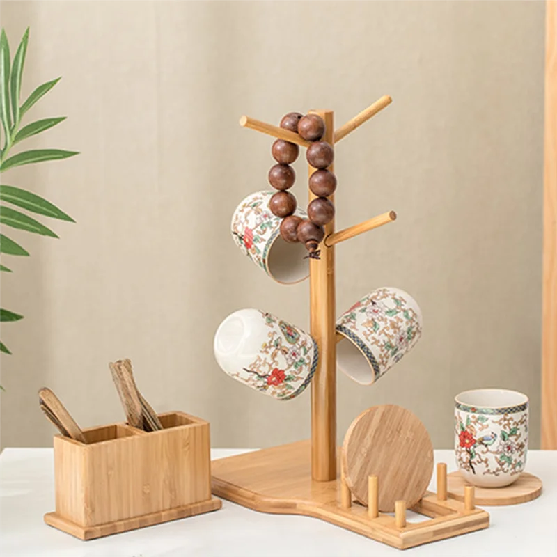 

A26F-Bamboo Tumbler Lid Organizer, Lid Holder Storage For Kitchen Cabinet Water Bottle And Coffee Lid Organizer For Kitchen