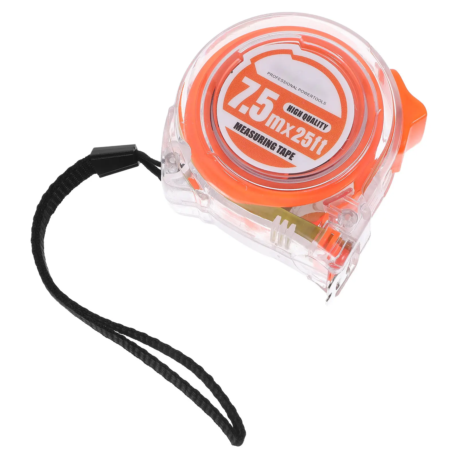 Metric Tape Measure 7.5m25ft Stainless Steel Retractable Transparent Cover Precision Metal Ruler Construction Household
