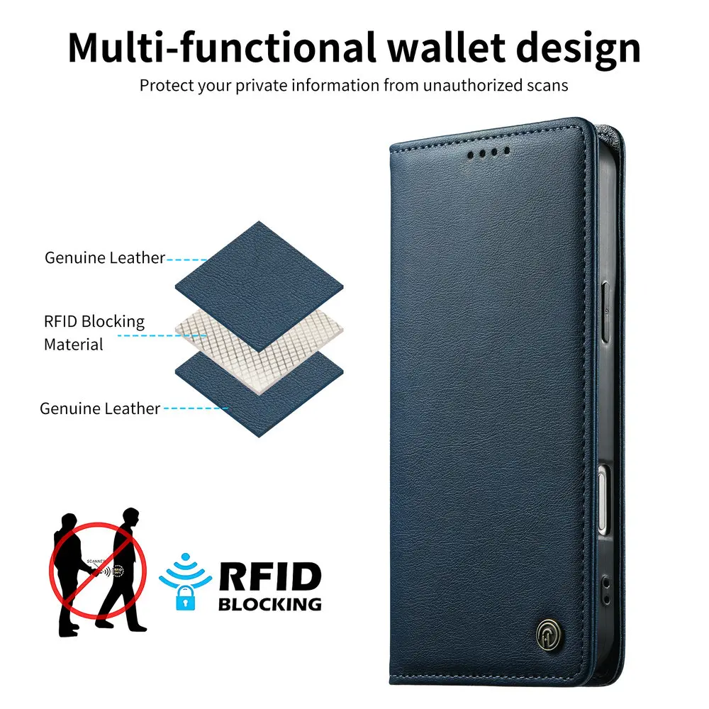 Etui portfelowe z magnetycznym zamknięciem, wykonane ze skóry, do telefonu Huawei Honor 600 Pro 5G, eleganckie etui typu książka do Honor 600 Lite, inteligentne etui do Honor 600 i 600E z ochroną RFID. — zdjęcie produktu 2