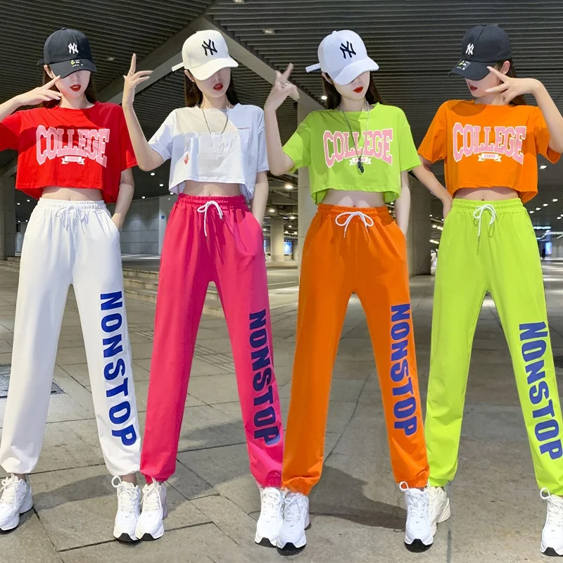 

Корейский джазовый танцевальный костюм для взрослых женщин, сценический наряд с открытым животом, танцевальная одежда для выступлений