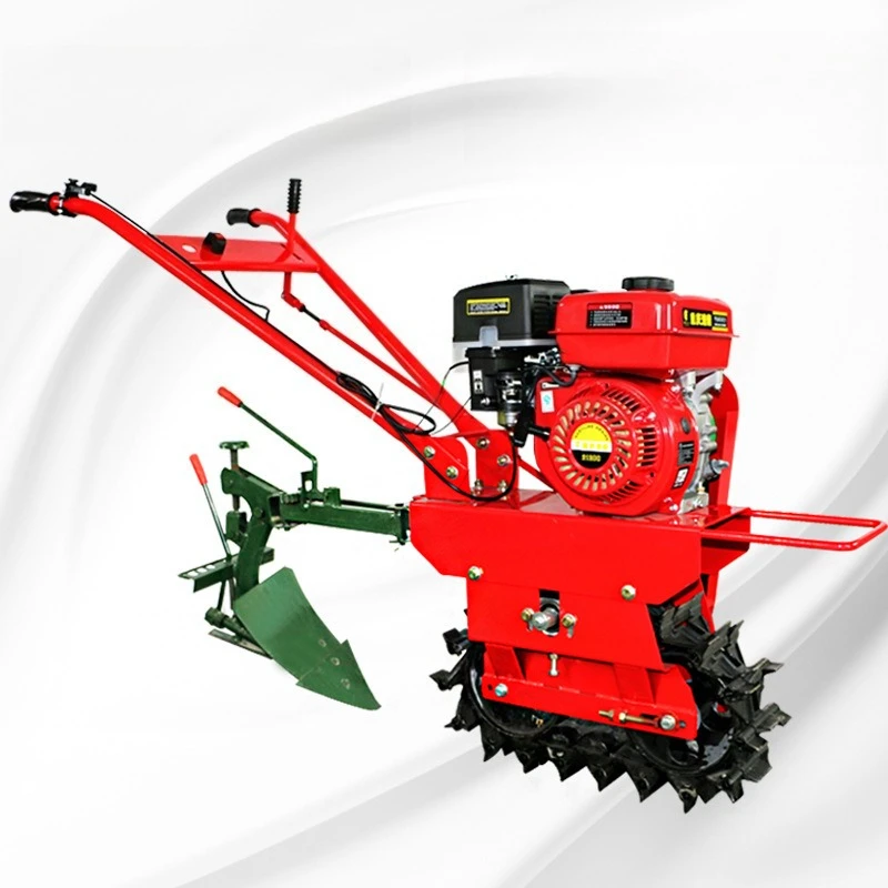 Chain rail micro-tiller, single wheel plowing machine, ditch fertilization and sowing