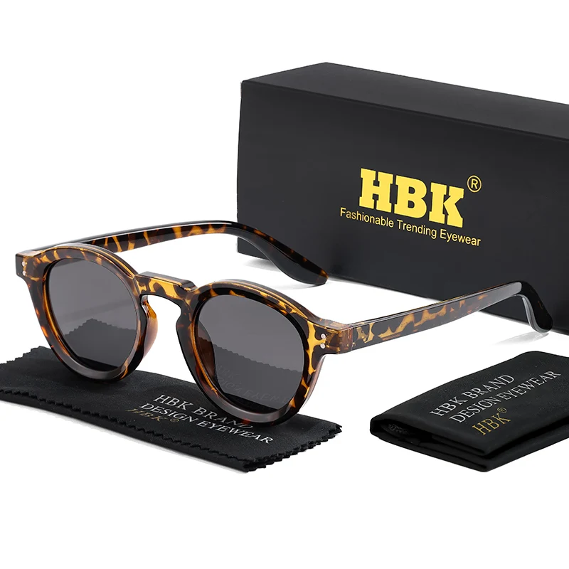 HBK Mode Polarisierte Sonnenbrille Männer Retro TR90 Hochwertige TAC Linsen Runde Sonnenbrille Frauen Fahren Angeln Brillen Reisen – Detail 5