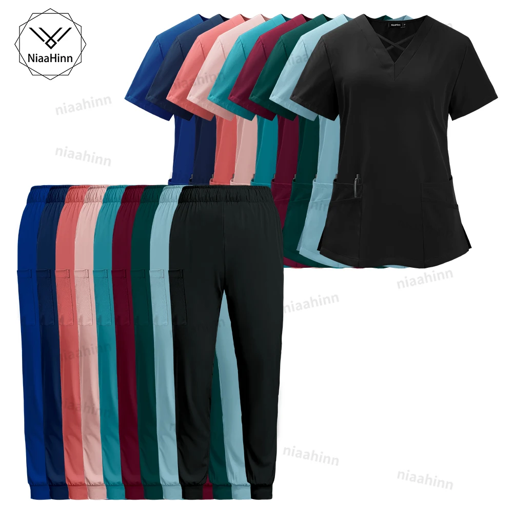 Surgical Uniforms Woman Top Pants Sets Medical Uniform Scrub Clinical Beauty Salon Spa Hospital Suits Unisex Work Wear Wholesale