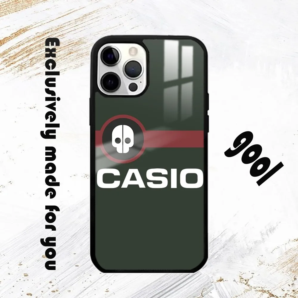 fashion trend C-casio Phone Case For iPhone 16 15 14 13 12 11 Pro Max Plus Mini PC Mirror Fashion  phone case