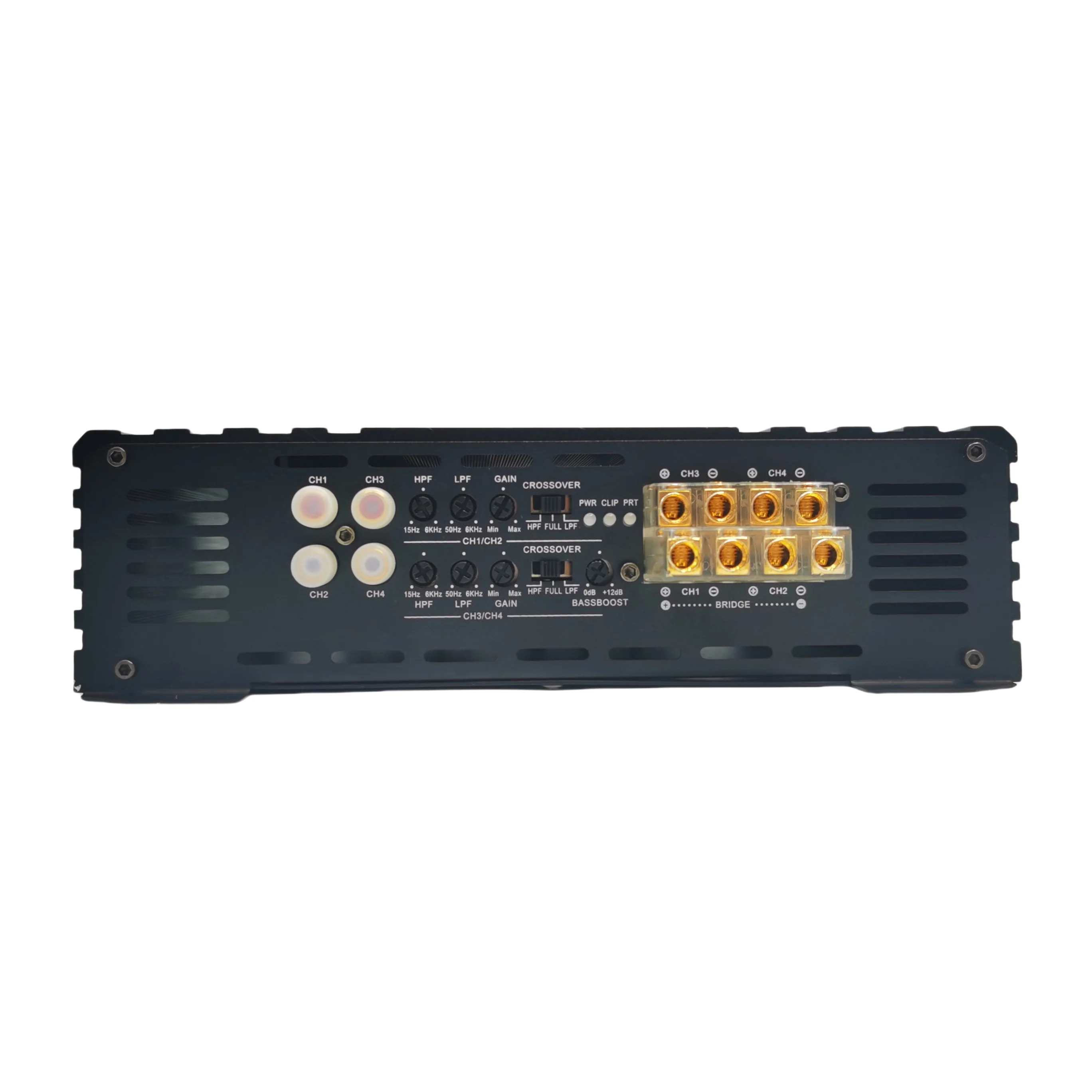 Factory High quality Big Power Aluminium alloy 4-Channel Car Audio Amplifier RMS Power 850W*4CH@ 1Ω/ 550W*4CH@ 2Ω/350W*4CH@ 4Ω
