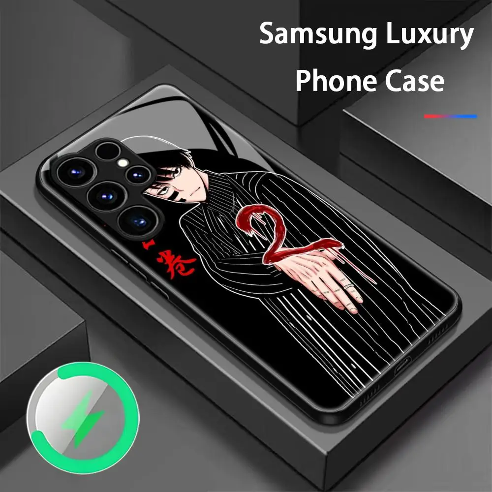 حافظة لهاتف سامسونج S25 S24 S23 S22 S21 S20 Plus Ultra Note20 حافظة مغناطيسية زجاجية