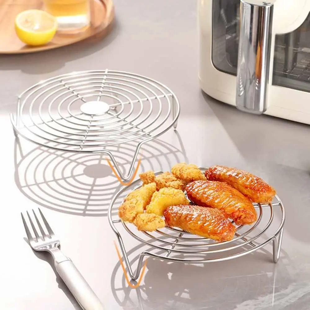 Stainless Steel Roasting Pan Set Non-stick Food-Grade Air Fryer Grilling Rack Mesh Basket Square Cooking Steaming Racks