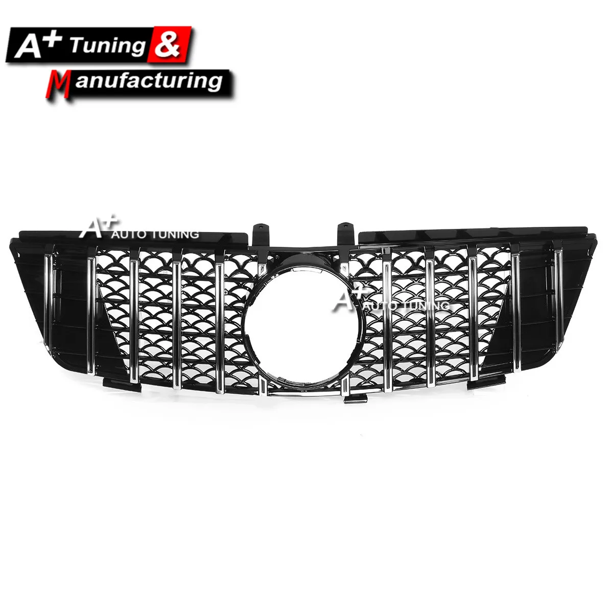 

Suitable for Mercedes-Benz ML-class W164 09-11 GTR modified medium grid, electroplated silver bright black air intake grille