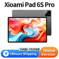 Оригинальный планшет Xioami Pad 6S Pro, 11 дюймов, HD, 4K, Android 14, 16 ГБ + 1 ТБ, 2024 мАч