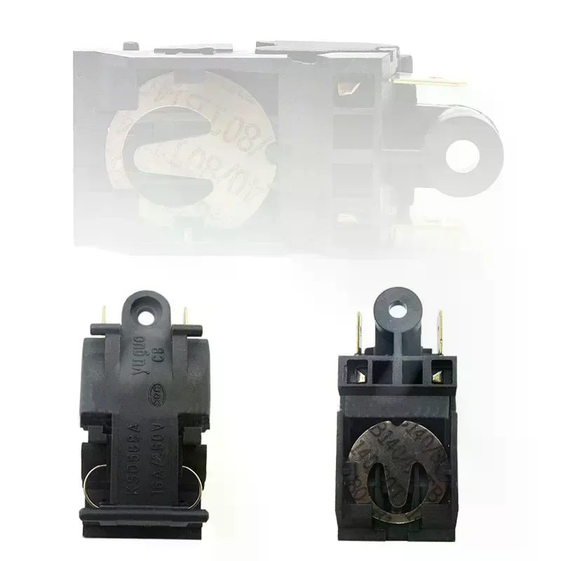 สวิตช์กาต้มน้ำไฟฟ้าแบบเทอร์โมสตัท สีดำ 2 ชิ้น 13A/16A 250V สำหรับเครื่องครัว