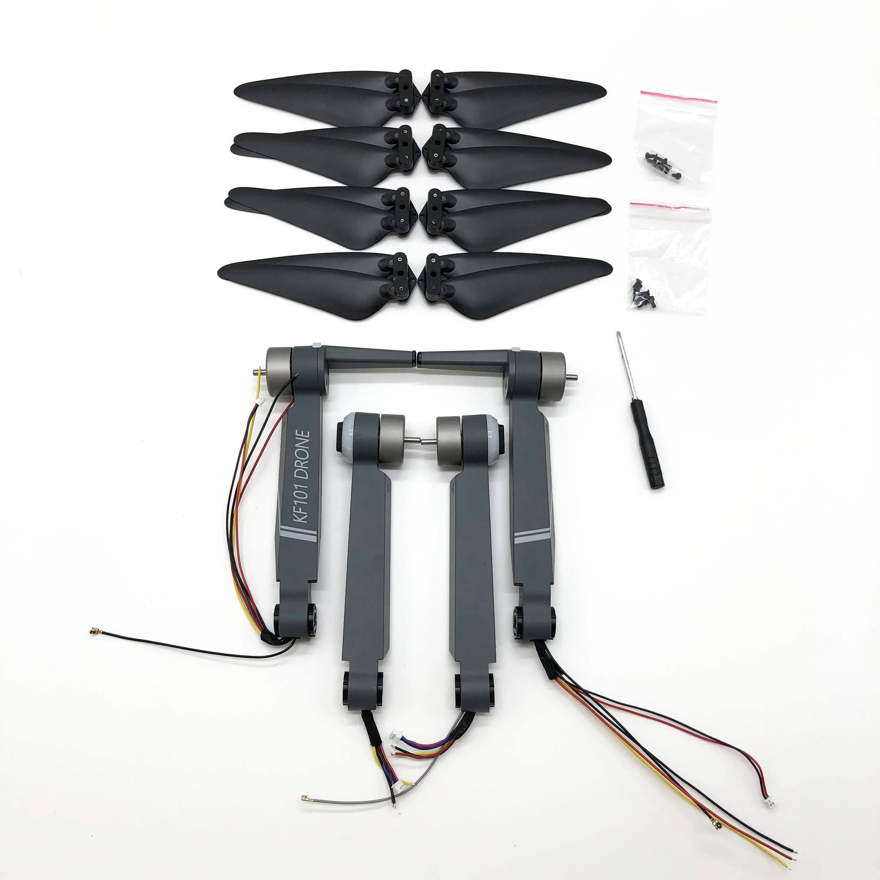 Spare Parts Propellers Motor Arm Accessories Kit for KF101Pro KF101 Pro Max RC Drone Quadcopter