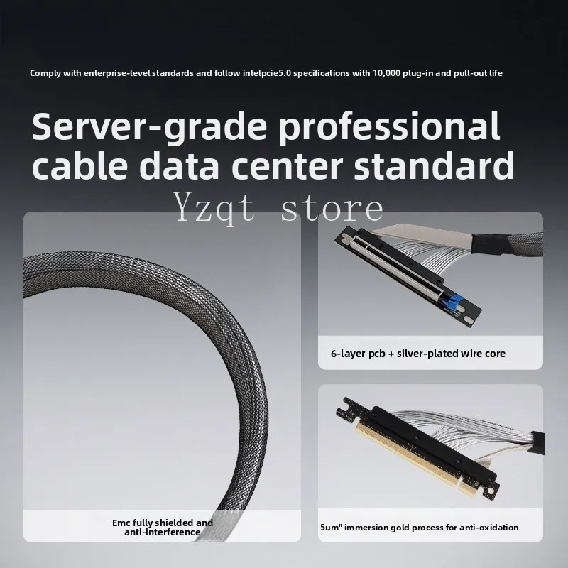 Youfan GPU server dedicated PCIE5.0X16 graphics card extension cable AI artificial intelligence computing card acquisition card