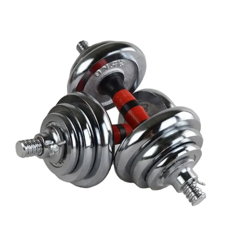 new design 30KG Adjustable Weight Lifting Equipment electroplating dumbbell set for fitness