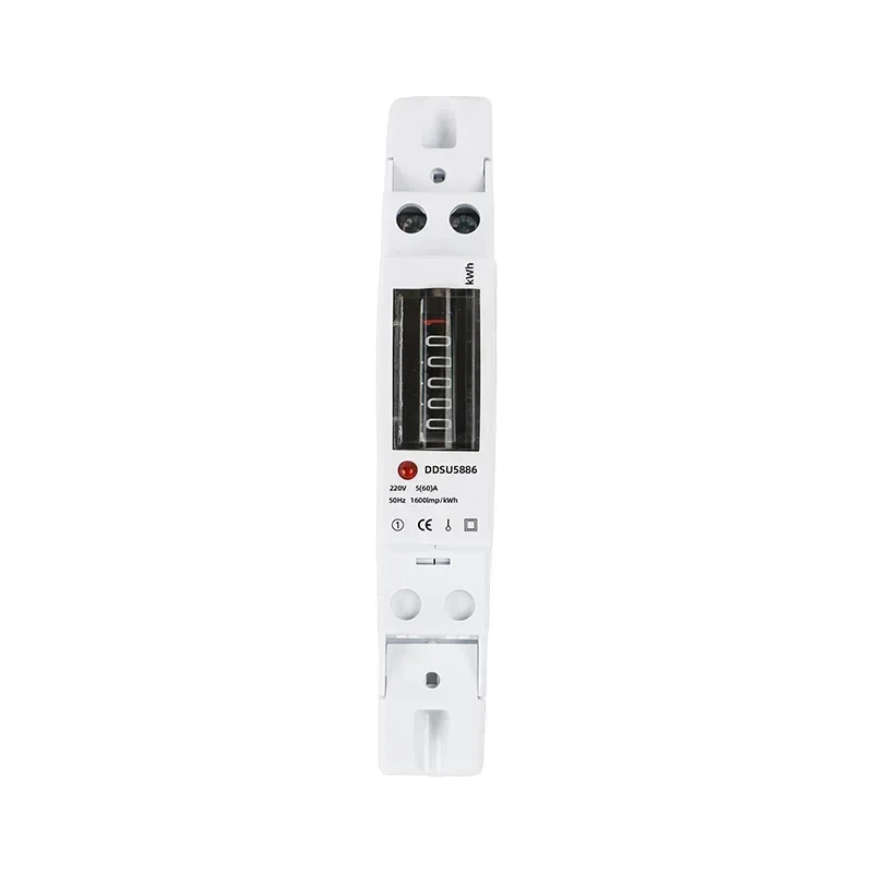 1P miniature single-phase liquid crystal with backlight counter display intelligent rail type energy meter