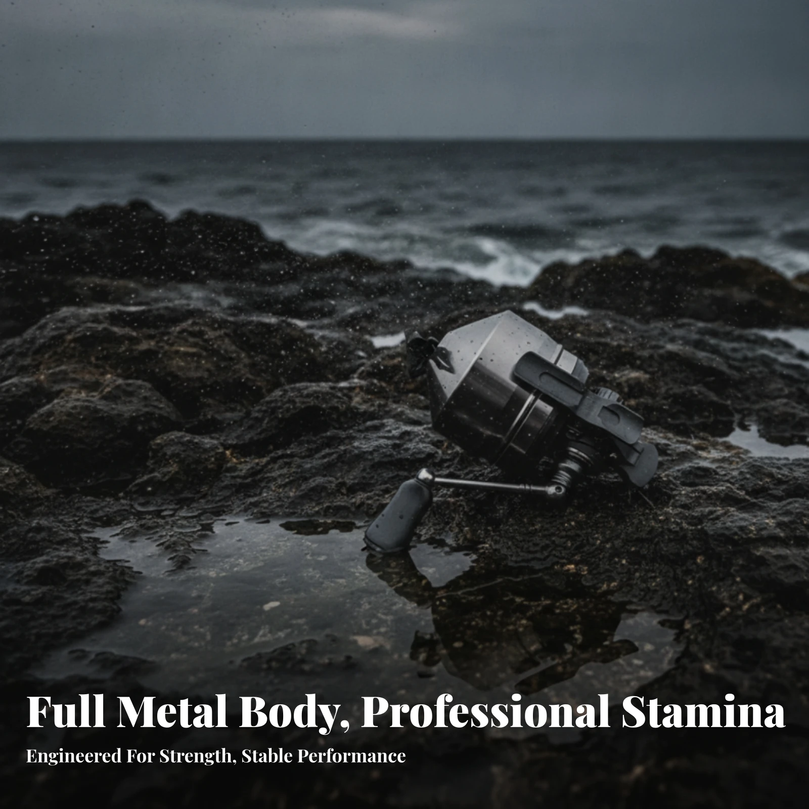 Black Finish Round Metal Fishing Reel Smooth Drag Angling Tackle Side Crank Fishing Reel Stainless Steel Style - view 4