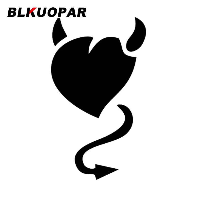 

BLKUOPAR for Demon Heart Car Sticker Funny Scratch-Proof Decal Waterproof Windshield Refrigerator Surfboard Car Door Protector