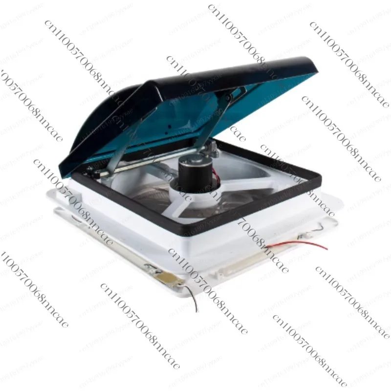 12V RV Roof Vent Exhaust Fan w/ LED Light, Rainproof Bug Screen Dome Ventilator for Camper Van Trailer & Motorhome Roof Opening