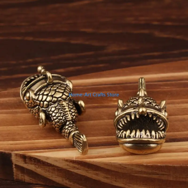 Y3NA Beautiful Depth Sea Fish Brasses Statue for Enhancing Room Atmospheres