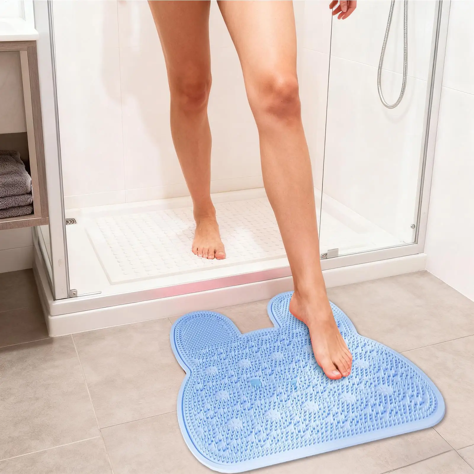 

Back Scrubber For Shower Silicone Suction Cup Pad Silicone Foot Scrubber Back Washer For Shower For Massage Cleaning Men Women