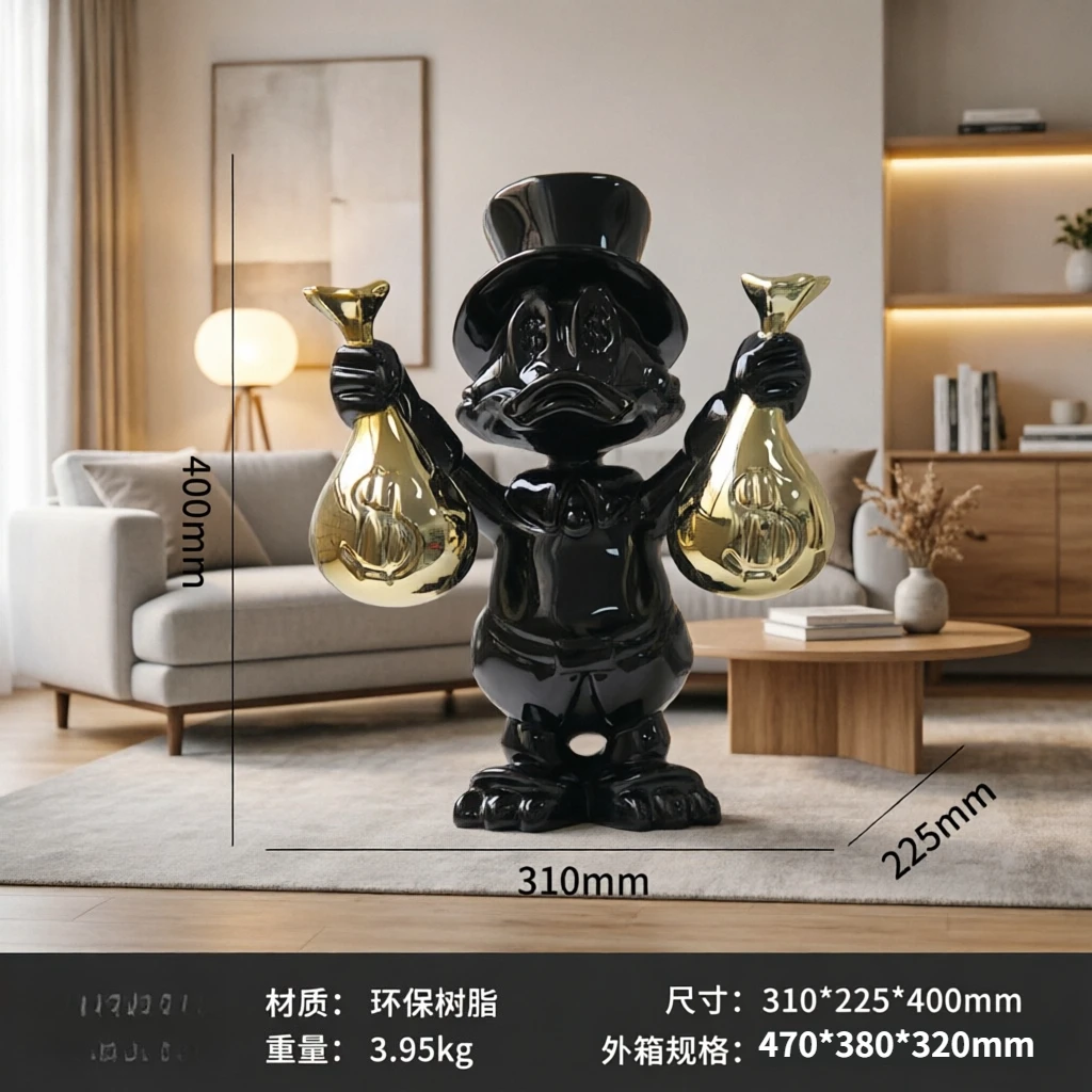 Sculptuur persoonlijkheid binnenhuis grote mond eend glasvezel creatieve decoratie ornament decoratie
