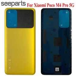 New Cover For Xiaomi Poco M4 Pro 5G Battery Cover Back Panel Rear Housing Case Poco M4 Pro 5G Battery Cover