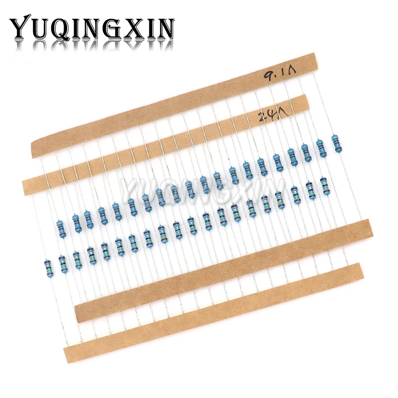 Metal Film Resistor Kit, DIY Amostras Pack, sortimento Set, 156 Valores, 1R-10M, Ohm, Ohm, 1%, 3120Pcs, 4W