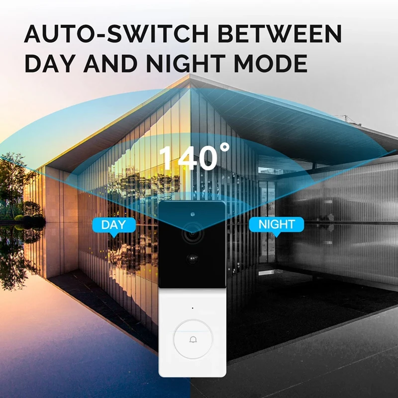 Tuya Smart Wifi Video Deurbelcamera Met 2-weg Audio Intercom, Nachtzicht En Draadloze Deur Product Home Security Eenvoudig Te Gebruiken