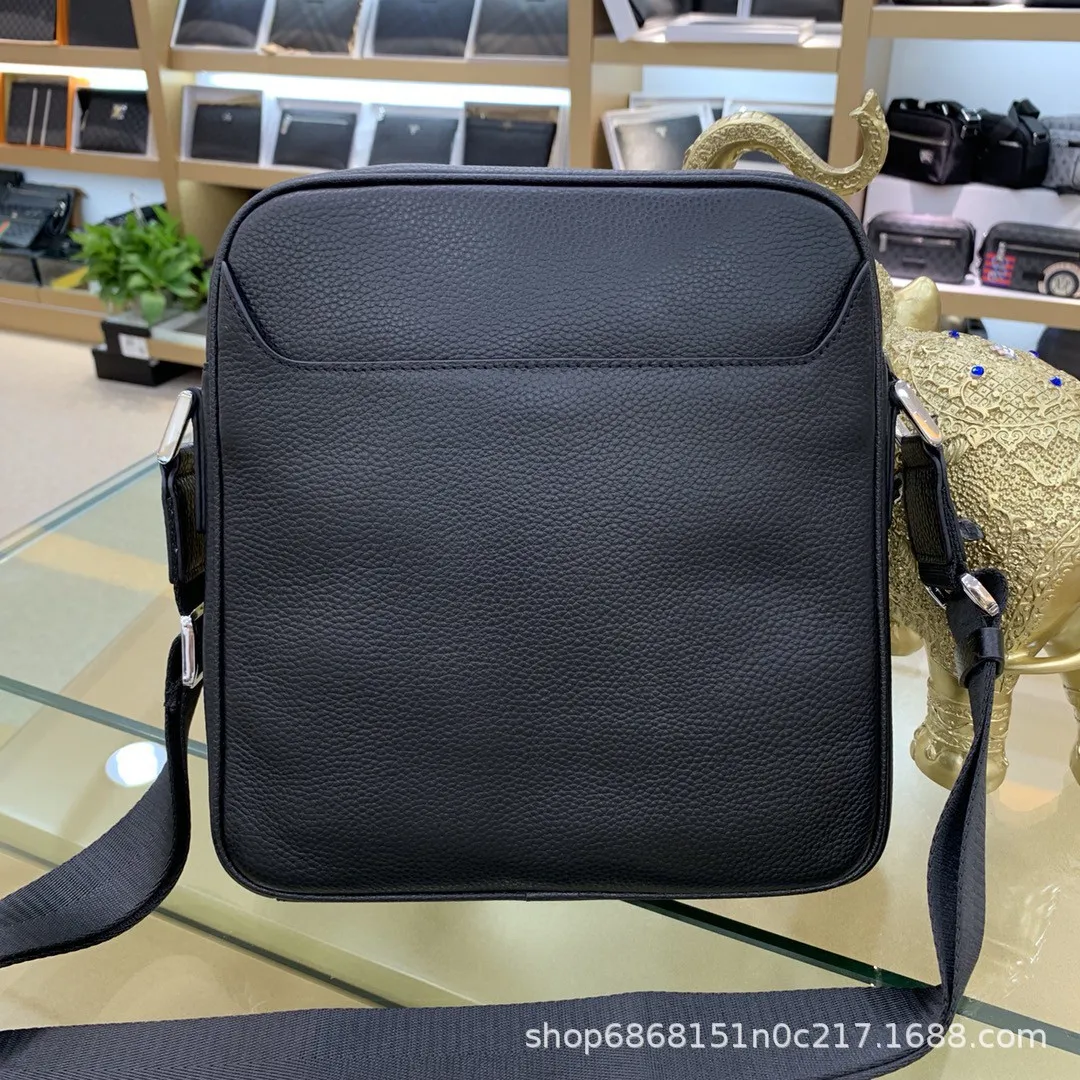 

MB logo 6881 luxury men's crossbody single shoulder bag top layer cowhide business casual men's bag message for more photo