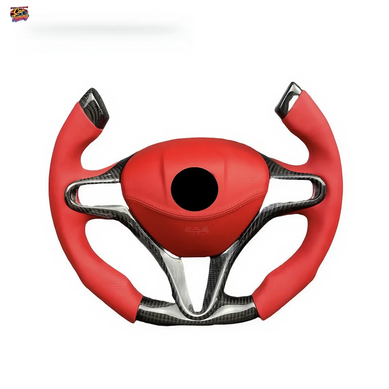 For  Civic Racing Leather Carbon Fiber Steering Wheel Modification & Customization