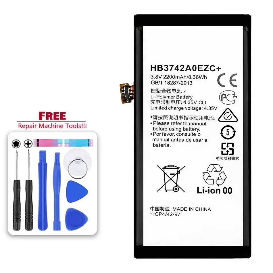 

HB3742A0EZC+ For Huawei Ascend P8 Lite Enjoy 5S 2200Mah Fast Charging Mobile Phone Battery