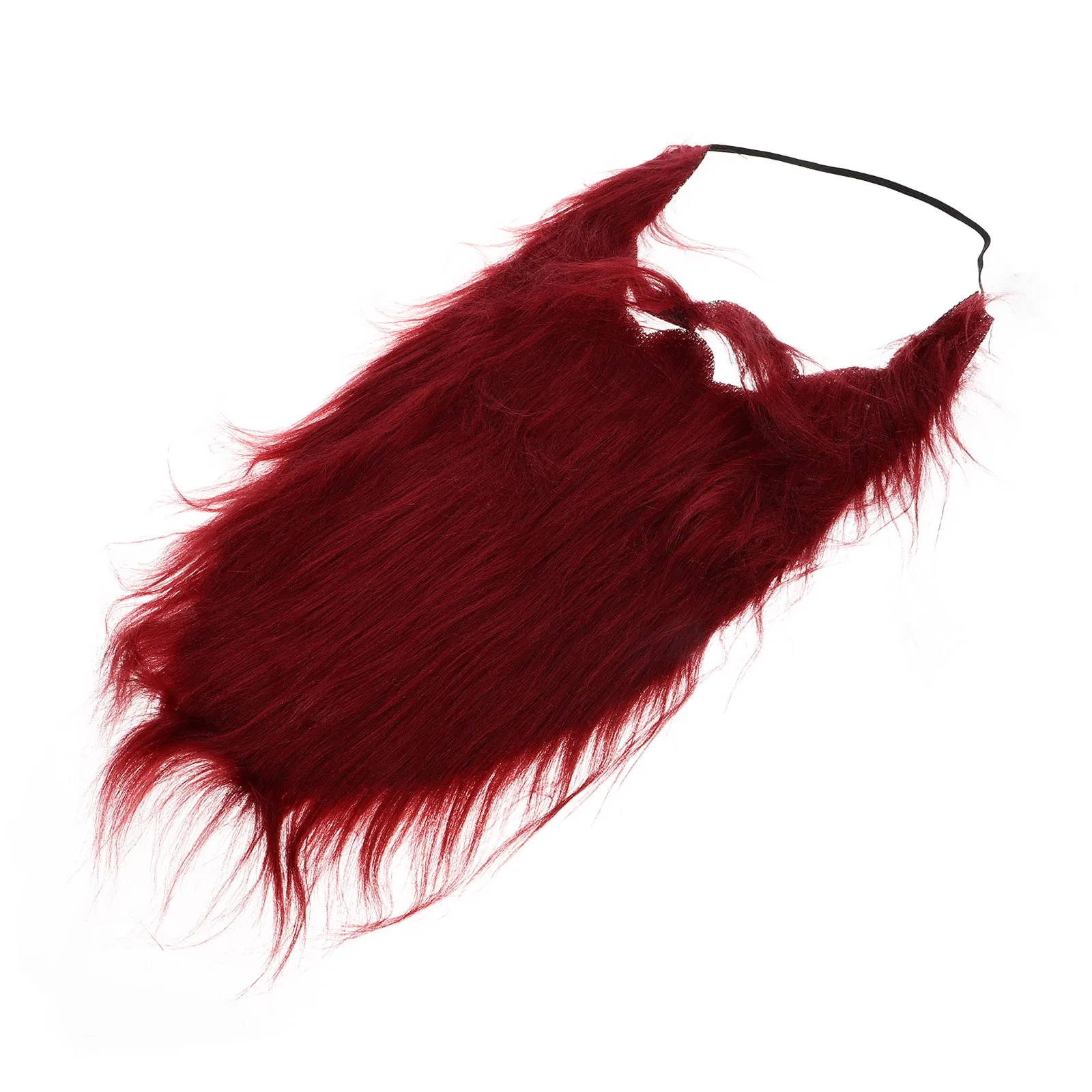 

40Cm Burgundy Fake Beard Realistic Pirate Costume Facial Hair Halloween Christmas Holiday Accessory Fake Facial Hair