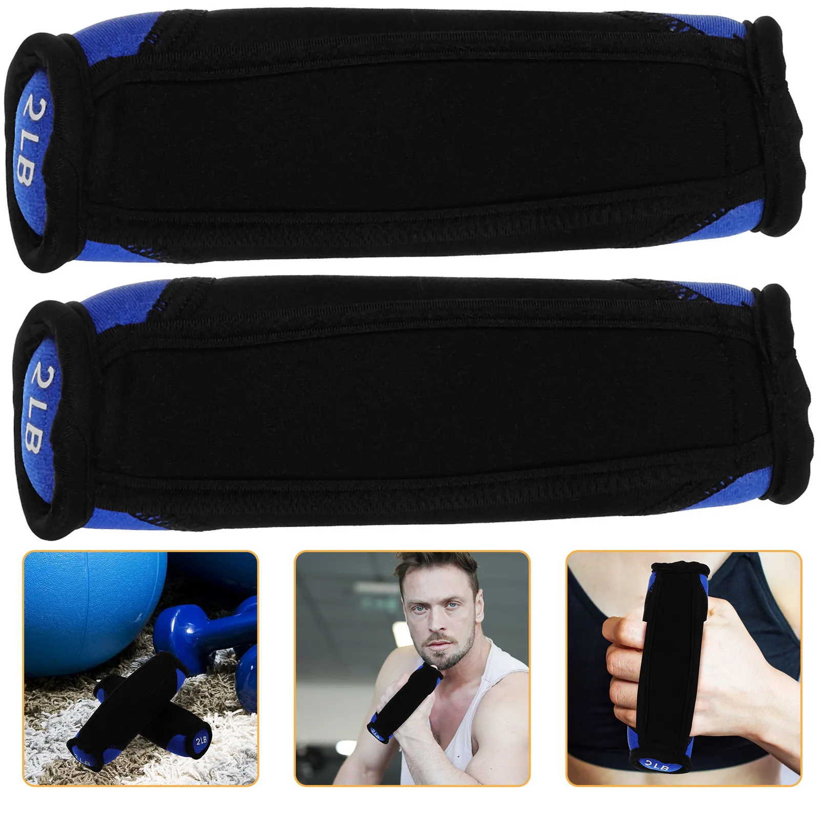 1Pair Ergonomic Soft Hand Weights Iron Sand Filled for Walking Running Fitness Training Bicep Curls Tricep Extensions Lunges