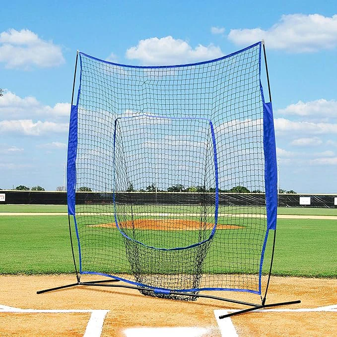 شبكة كرة لينة محمولة قابلة للطي بطول 7 أقدام، معدات تدريب الضرب والرمي في الهواء الطلق