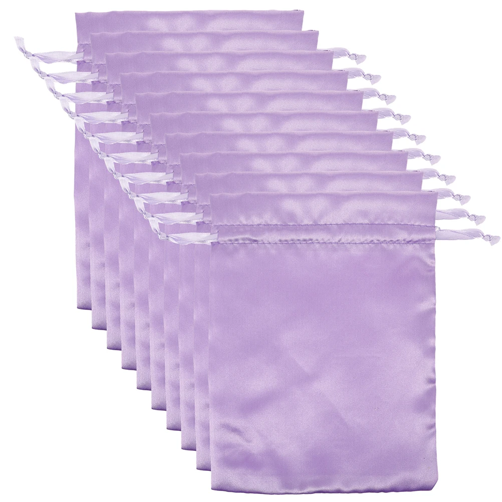 

10 Pcs Beam Port Drawstring Bag Toiletry Make up Satin Makeup Storage