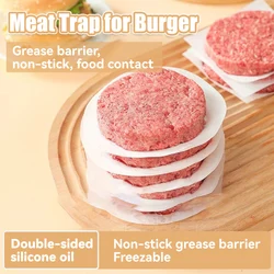 100pcs Baking Paper Liner BBQ Oven Patty Hamburger Paper Cake Non-Stick Baking