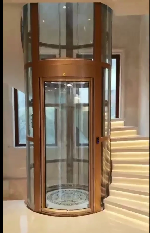 Customized Customized mini Home Lift 2-5 Floors Easy Installation Glass panoramic Sightseeing Silent residential circle elevator