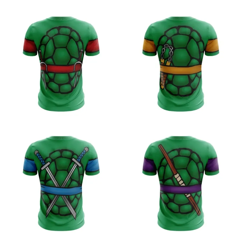 Casual Anime Cosplay Costumes, Turtles, Ninjas, Battles, Soft and Comfortable Fabrics, Body Shaping, Maximum Size 6XL
