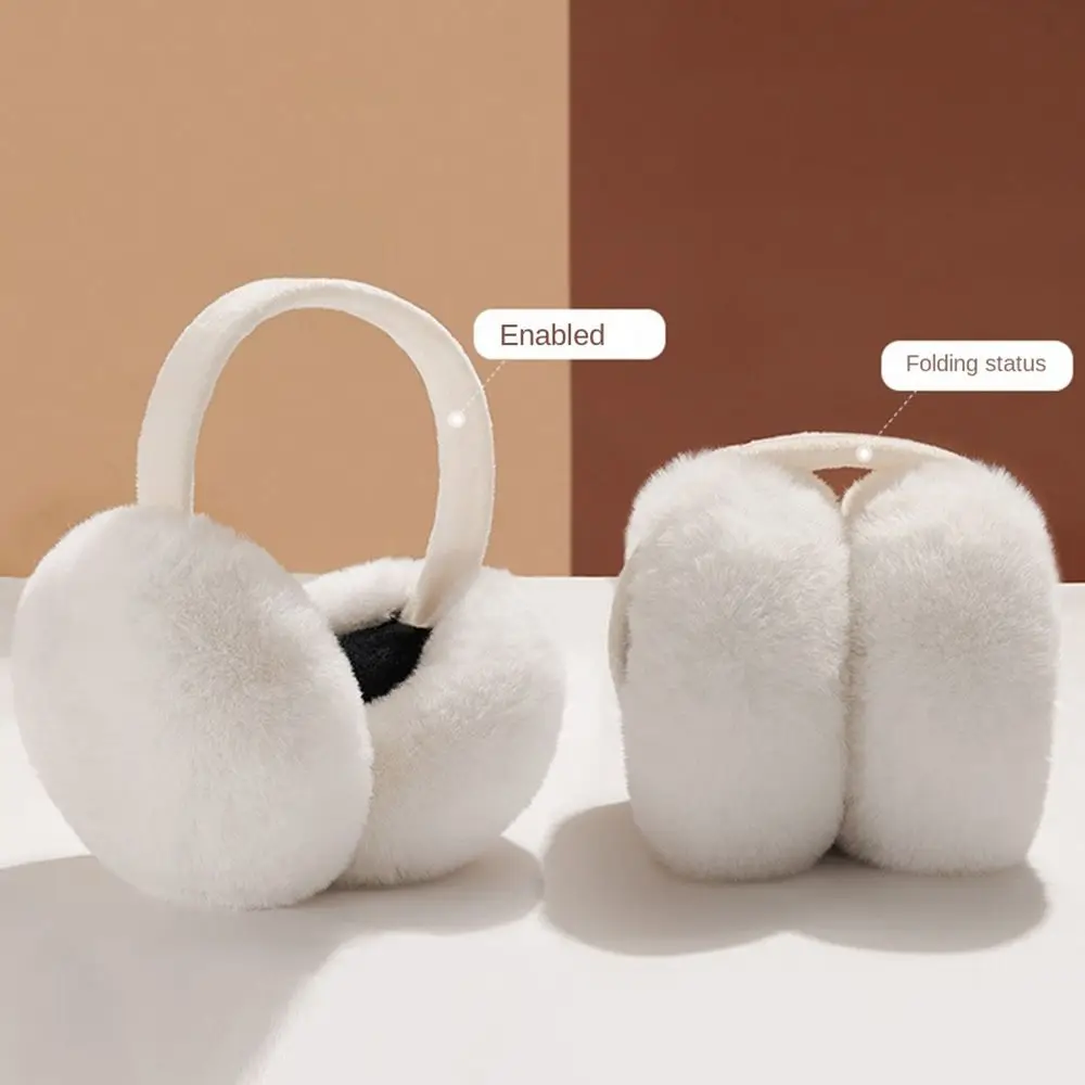 Fashion Winter Warm Soft Plush Earmuffs Cold Protection Warm Cold Protection Folding Ear Warmer Foldable Earflaps Gifts