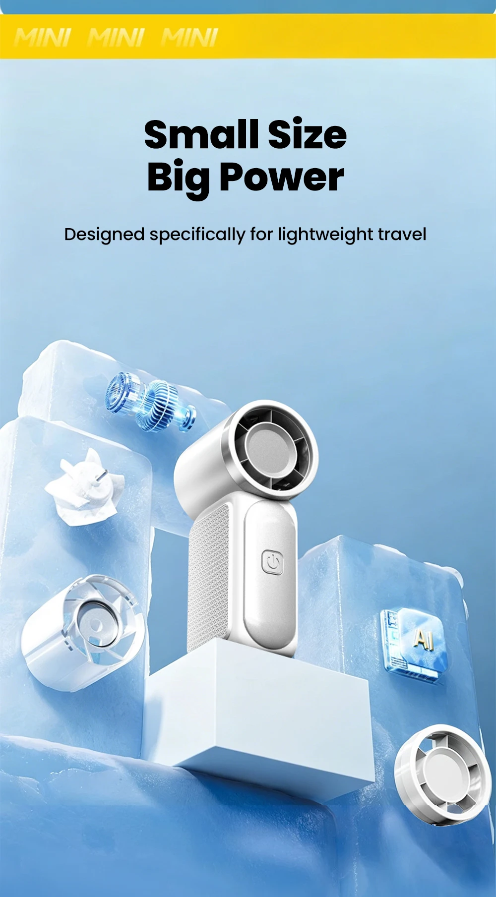 Portable Handheld Cooling Fan Usb Rechargeable Mini Personal Fan_voghion.com