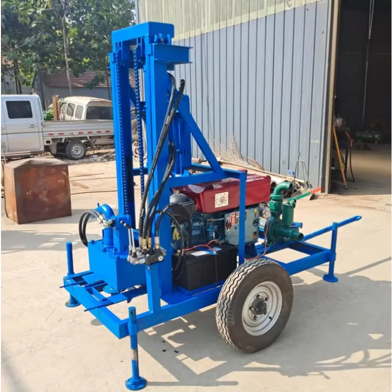 100m 150 Meters Small Portable Water Well Drill Rig Mini Manual Rotary Hydraulic Borehole Drilling Rig for Mining