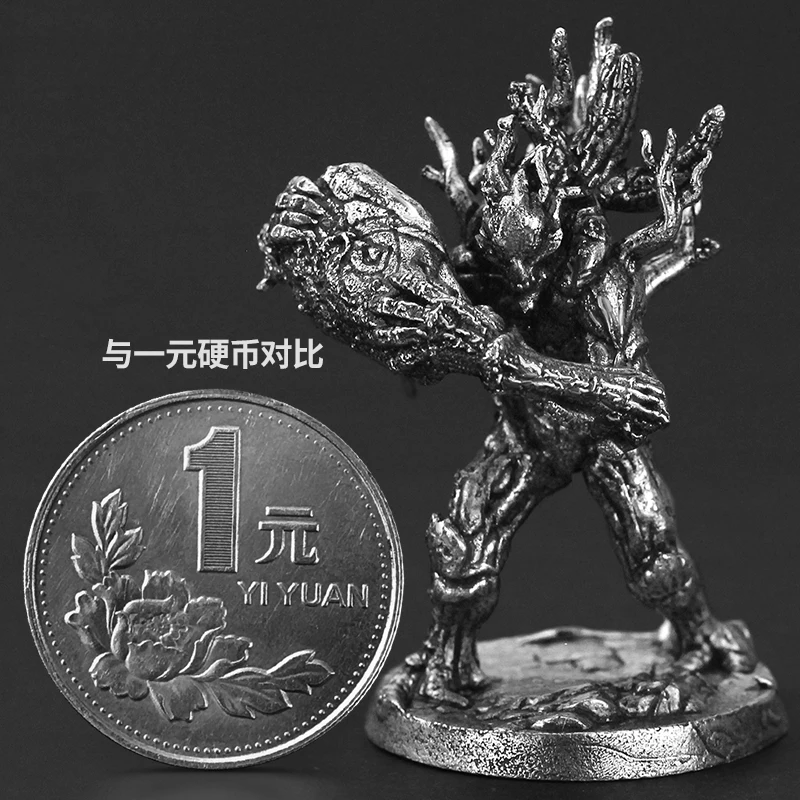 금속 나무 정신 가드 모델 액션 피규어 장난감 보드 게임 조각 데스크탑 자동차 인테리어 미니어처 장식 액세서리 입상