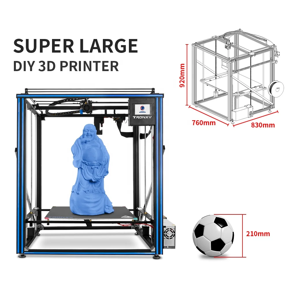 Tronxy Wholesale X5SA-500 PRO Industrial 500*500*600mm Big Bed Glass Metal Corexy 3d Printer