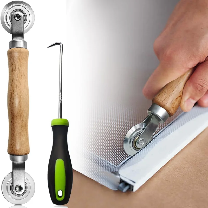 

Screen Repair kit Sc Roller, Steel with Bear+Removal Hook, 2 in 1 Window Door Installing