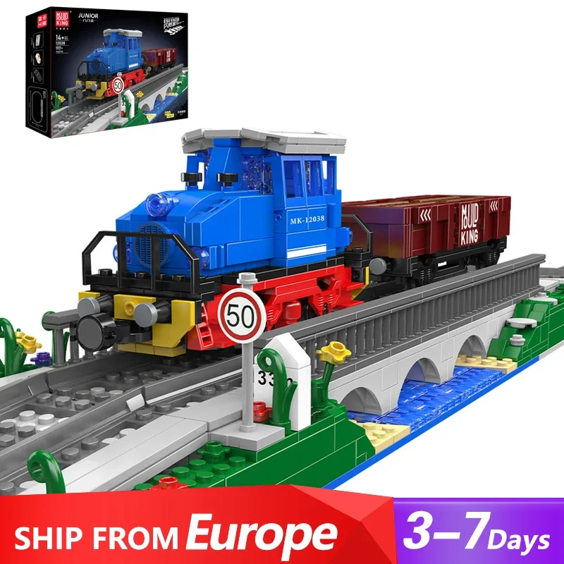 1117PCS Technische Form König ESU KG230 Diesel Lokomotive Bausteine RC Stadt Schiene Zug Modell Bildung Spielzeug Kinder Jungen Geschenk