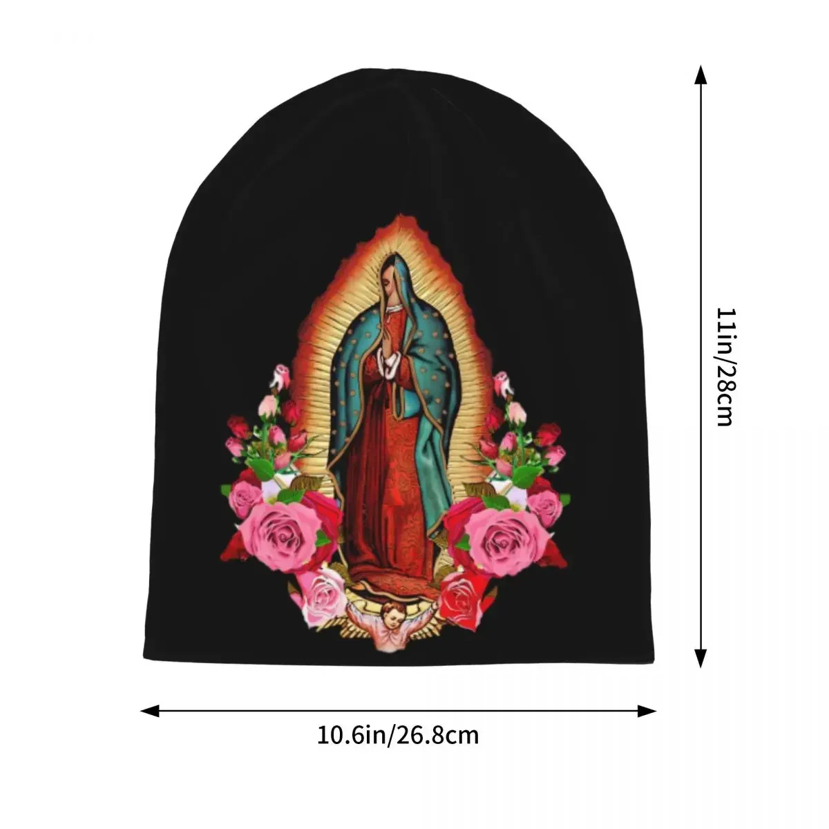 Women Men Our Lady Of Guadalupe Virgin Mary Beanies Outfits Bonnet Knit Hat Stylish Warm Hats Christmas Gift Idea